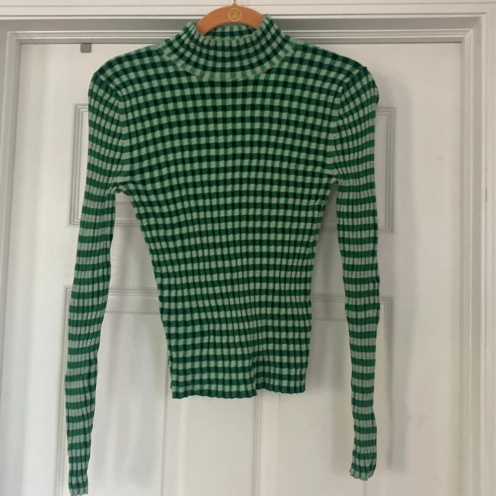 Boden Green and White Knit Turtleneck - Sweater - Picture 3 of 5